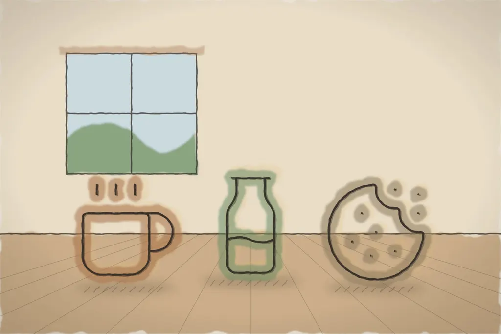 Espresso și cappuccino cu lapte de ovăz (ilustrație)