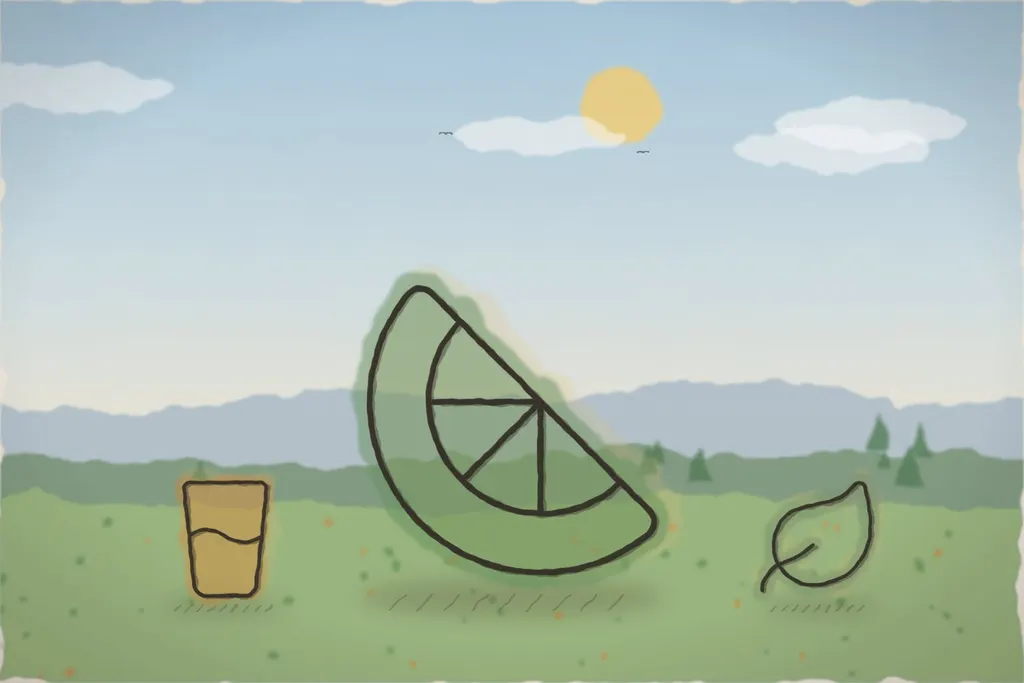 Limonadă cu mentă (ilustrație)